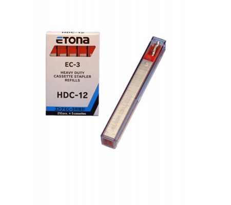 Caricatore HDC12 per Etona EC3 - 210 punti - rosso - conf. 5 pezzi - 034D124702 - 4580107120093 - DMwebShop