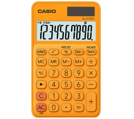 Calcolatrice tascabile - SL-310UC - 10 cifre - arancio - Casio - SL-310UC-RG-W-EC - 4549526612862 - DMwebShop