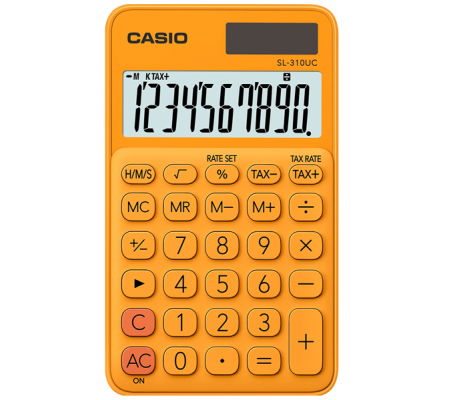Calcolatrice tascabile - SL-310UC - 10 cifre - arancio - Casio - SL-310UC-RG-W-EC - DMwebShop