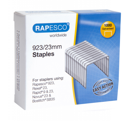 Punti in metallo - 23/23 - metallo - conf. 1000 pezzi - Rapesco - 1242 - DMwebShop