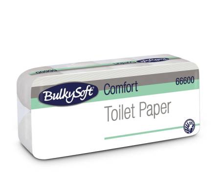 Carta igienica Comfort 2 veli 16 gr diametro 10,5 cm 9,5 cm x15,2 mt 145 strappi pacco 10 rotoli Bulkysoft 66600 - 272
