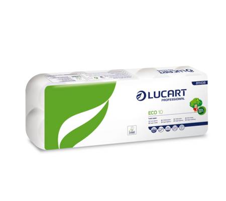 Carta igienica Eco 200 strappi 2 veli 16,5 gr diametro 11 cm 9 - 8 cm x 24 mt pacco 10 rotoli Lucart 811438P - 310