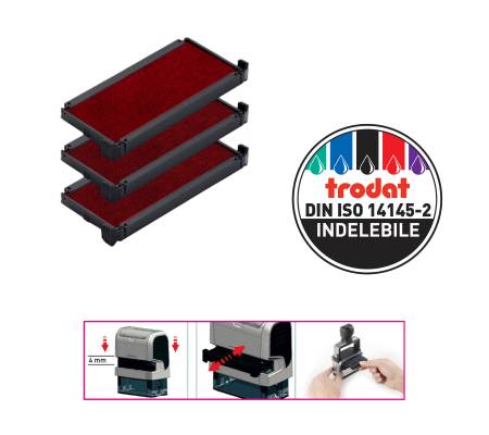 Tampone di ricambio 6,4915 rosso Trodat 1513 - 2169