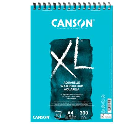 Album XL Aquarelle - A4 - 300 gr - 30 fogli - conf. 5 pezzi - Canson - 400039170 - 3148950074959 - DMwebShop