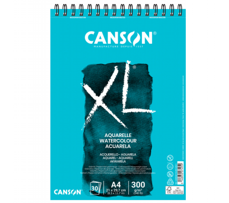 Album XL Aquarelle - A4 - 300 gr - 30 fogli - Canson - 400039170 - 3148950074959 - DMwebShop