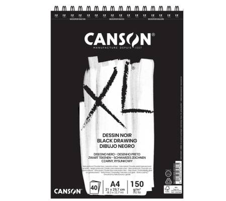 Album XL Dessin noir - A4 - 150 gr - 40 fogli - conf. 5 pezzi - Canson - 400039086 - 3148950074775 - DMwebShop