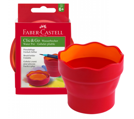 Vaschetta Click e Go - multiuso - rossa - Faber Castell - 181517 - 4005401815174 - DMwebShop