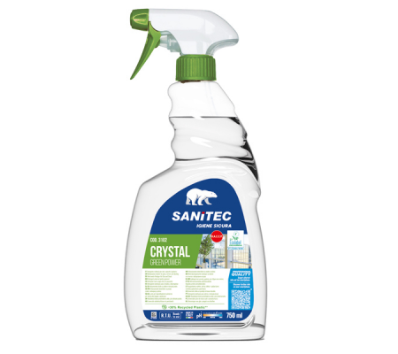 Detergente Green Power Vetri - trigger da 750 ml - Sanitec - 3102 - 8032680393655 - DMwebShop