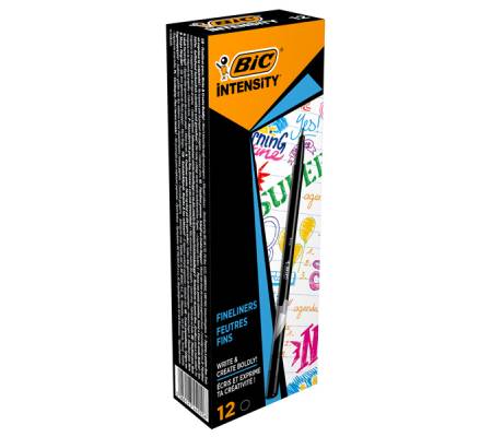 Fineliner Intensity - punta 0,4 mm - nero - conf. 12 pezzi - Bic - 942069 - 3086123449206 - DMwebShop