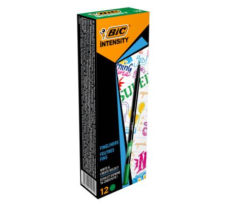 Fineliner Intensity - punta 0,8 mm - verde - conf. 12 pezzi - Bic - 942068 - 3086123449190 - DMwebShop