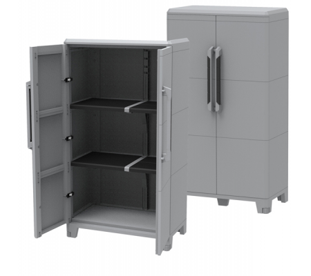 Armadio Transforming Modular 3 - 78 x 43,6 x 143 cm - PPL - grigio - Terry 1002921
