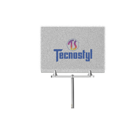 Supporto porta avvisi con tubo in ferro - per espositori con semisfere - Tecnostyl - KCRW13 - DMwebShop