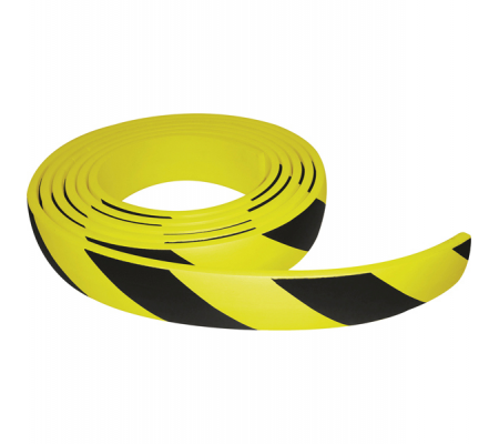 Paracolpi in rotolo da 5 metri - gomma NBR - larghezza 6 cm - giallo-nero - Cartelli Segnalatori - PGV500 - DMwebShop
