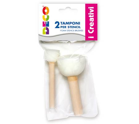 Tampone in spugna per stencil - Ø 2 - 4 cm - blister 2 pezzi - Deco - 06830 - 8004957068306 - DMwebShop