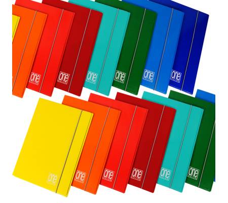 Cartellina One Color - con elastico - 3 lembi - 26 x 35 cm - dorso 12 mm - colori assortiti - conf. 6 pezzi - Blasetti - 6506 - 8007758165069 - DMwebShop