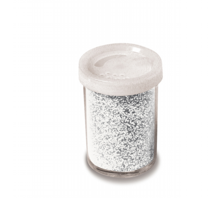 Glitter flacone grana fine - 25 ml - argento - Deco - 06656/1 - 8004957055863 - DMwebShop