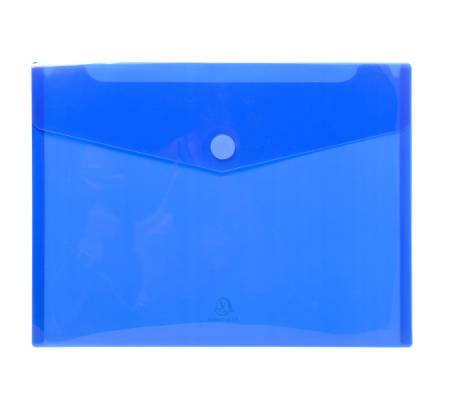 Busta a tasca con chiusura in velcro - PPL - 24 x 32 cm - blu-trasparente - conf. 5 pezzi - Exacompta - 56422E - 3130630564225 - DMwebShop