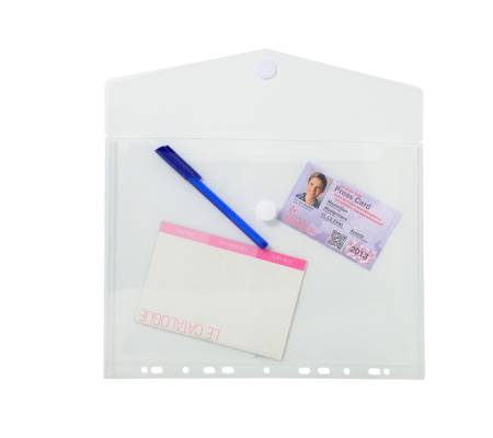 Busta forata con chiusura in velcro - PPL - 24 x 32 cm - trasparente - conf. 5 pezzi - Exacompta - 57381E - 3130630573814 - DMwebShop