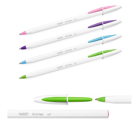 Penna a sfera Cristal Up con cappuccio - punta media 1,2 mm - fun - conf. 20 pezzi - Bic - 950446 - 3086123498341 - DMwebShop