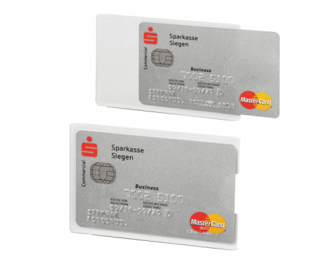Tasca porta carte di credito RFID Secure - PPL - 5,4 x 8,7 cm - trasparente-argento - Durable - 8903-19 - 4005546984605 - DMwebShop
