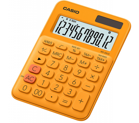 Calcolatrice da tavolo - MS-20UC - 12 cifre - arancio - Casio - MS-20UC-RG-W-EC - 4549526612770 - DMwebShop