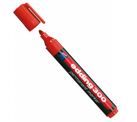 Marcatore permanente 300 - punta conica - 1,5 - 3 mm - rosso - Edding - 4300002 - 4004764390571 - DMwebShop