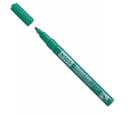 Marcatore permanente N50S - punta tonda - verde - Pentel - N50S-D - 884851030122 - DMwebShop