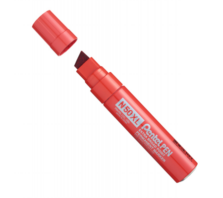 Marcatore permanente N50XL - punta scalpello - rosso - Pentel - N50XL-B - 884851030023 - DMwebShop