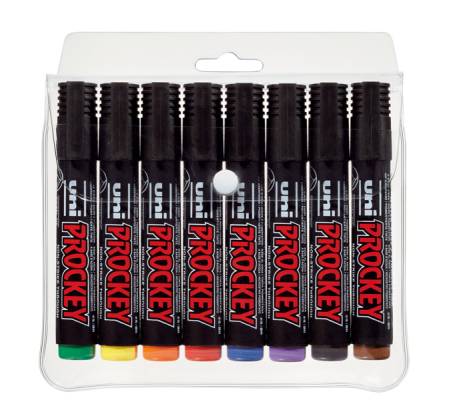 Marcatori Uni Prockey M122 - punta tonda - 1,2 - 1,8 mm - colori assortiti - astuccio 8 pezzi - Uni Mitsubishi - M 122 8C - 4902778242445 - DMwebShop