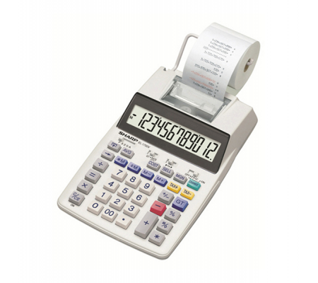 Calcolatrice da tavolo scrivente - 150 x 230 x 51,5 mm - 12 cifre - Bianco - Sharp - EL1750V - 4974019900544 - DMwebShop