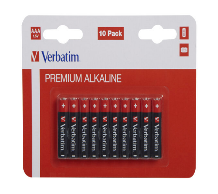 Blister 10 Pile alkaline Ministilo AAA - Verbatim - 49874 - 023942498742 - DMwebShop