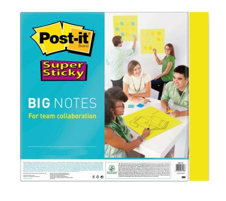 Blocco di fogli Super Sticky Big Notes - BN11-EU - 279 x 279 mm - giallo neon - 30 fogli - Post-it - 7100135782 - 76308931971 - DMwebShop
