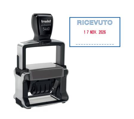 Timbro Professional 4 5460 L1 datario ricevuto 5,6 x 3,3 cm 4 mm autoinchiostrante Trodat 203119 - 2026