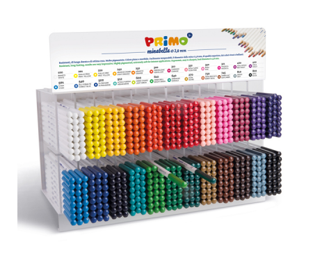 Matite colorate Minabella - Ø mina 3,8 mm - colori assortiti - expo da banco 576 pezzi - Primo - 5245ESP576MB - DMwebShop