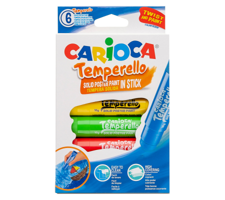 Temperello - colori assortiti - astuccio 6 temperelli - Carioca - 42739 - 8003511427399 - DMwebShop