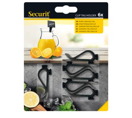 Supporti clip per targhette - set 6 pezzi - Securit - TAG-HLD-CP - 8719075283257 - DMwebShop