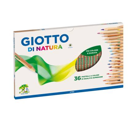 Pastelli colorati Natura - Ø mina 3,8 mm - legno di cedro - conf. 36 pezzi - Giotto - 240800 - 8000825242502 - DMwebShop