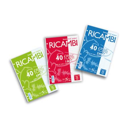 Ricambi forati Quaxima - A5 - 5 mm - 80 gr - 40 fogli - Pigna - 00629045M - 8005235204546 - DMwebShop