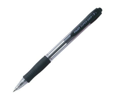 Penna sfera a scatto Super Grip - punta fine 0,7 mm - nero - Pilot - 001531 - 4902505154645 - DMwebShop