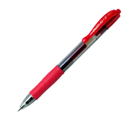 Penna Roller gel a scatto G-2 - punta 0,7 mm - rosso - Pilot - 001522 - 4902505163173 - DMwebShop