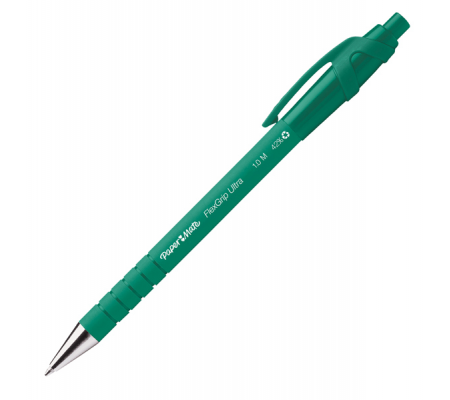 Penna a sfera a scatto Flexgrip Ultra - punta 1 mm - verde - Papermate - S0190453 - 8008285096178 - DMwebShop