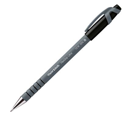 Penna a sfera con cappuccio Flexgrip Ultra - punta 1 mm - nero - conf. 12 pezzi - Papermate - S0190113 - 8008285096567 - DMwebShop