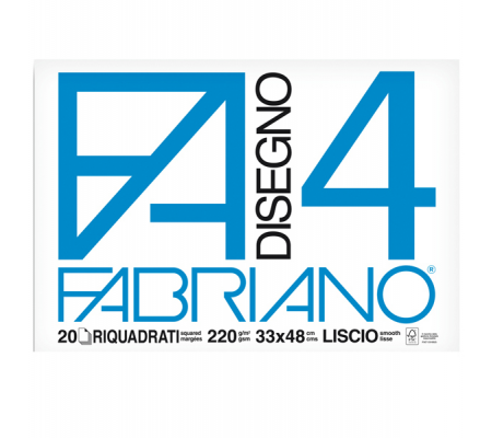Album F4 - 33 x 48 cm - 220 gr - 20 fogli liscio squadrato - Fabriano 05201797