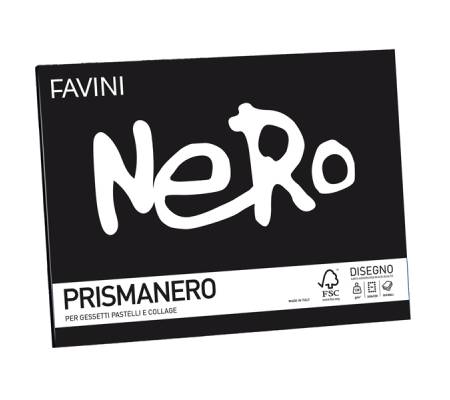 Album Prismanero - 24 x 33 cm - 10 fogli - 128 gr - monoruvido - conf. 20 pezzi - Favini - A12A244 - 8007057209112 - DMwebShop