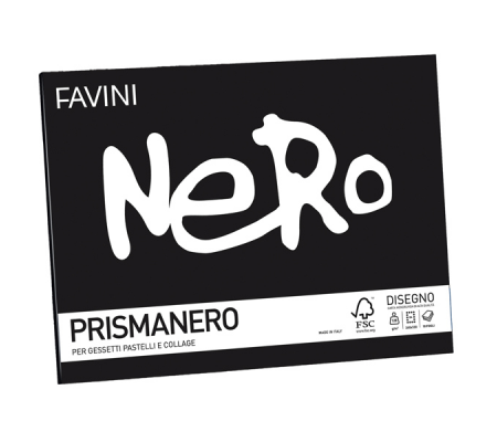 Album Prismanero - 24 x 33 cm - 10 fogli - 128 gr - monoruvido - Favini A12A244