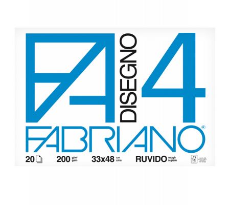 Album F4 - 33 x 48 cm - 220 gr - 20 fogli ruvido - Fabriano 05000797