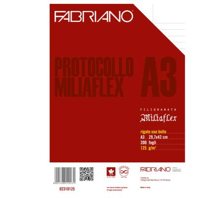 Foglio protocollo - A4 - uso bollo - 125 gr - conf. 200 pezzi - Fabriano - 19100755 - 8001348149231 - DMwebShop