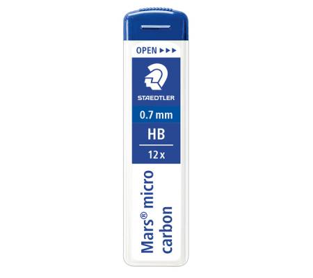 Astuccio 12 Mine Mars Micro mina - 0,7 mm - gradazione HB - conf. 12 pezzi - Staedtler - 250 07-HB - 4007817213896 - DMwebShop
