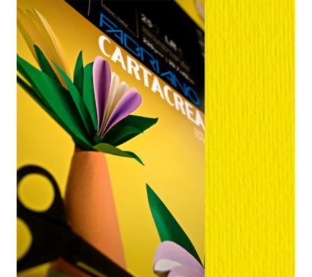 Cartoncino CartaCrea - 35 x 50 cm - 220 gr - giallo 107 - blister 10 fogli - Fabriano - 46435107 - 8001348127604 - DMwebShop