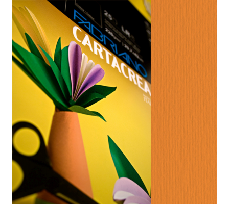 Cartoncino CartaCrea - 35 x 50 cm - 220 gr - arancio 108 - blister 10 fogli - Fabriano - 46435108 - 8001348127611 - DMwebShop